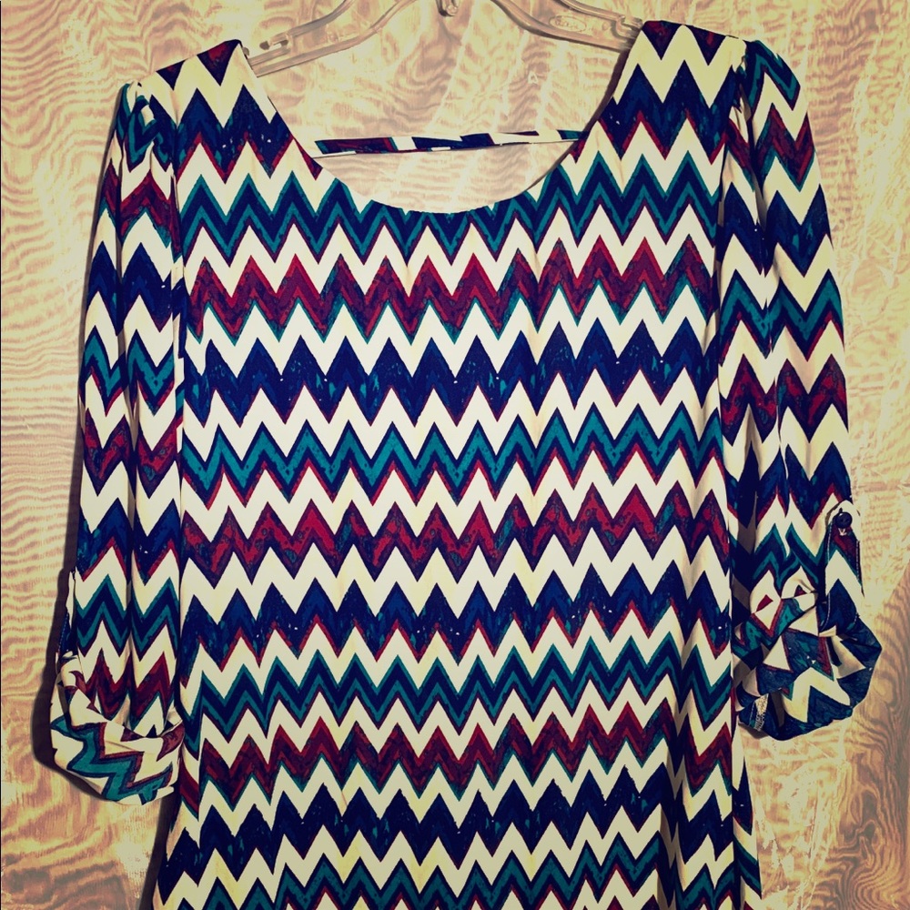 Speechless Women’s Small Zig-Zag Short Dress